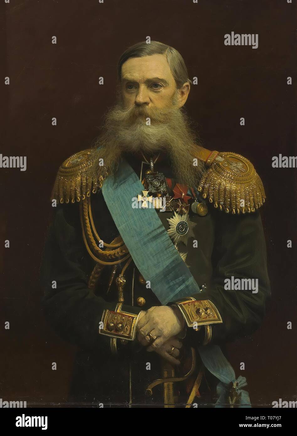 'Portrait of Count Frederick Maurice van Heiden (Feodor Loginovich Geiden)'. Russia, 1881. Dimensions: 104,5x79,5 cm. Museum: State Hermitage, St. Petersburg. Author: Ivan Kramskoy. Stock Photo