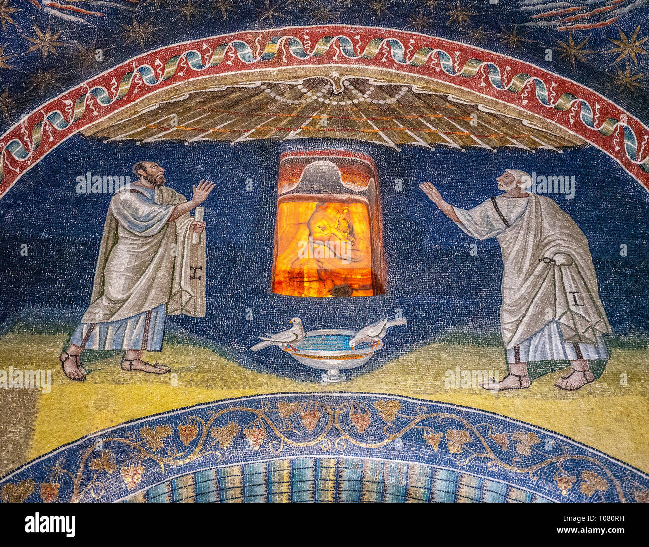 Italy, Emilia Romagna, Ravenna, the mosaics of Mausoleo di Galla Placidia, mausoleum Stock Photo