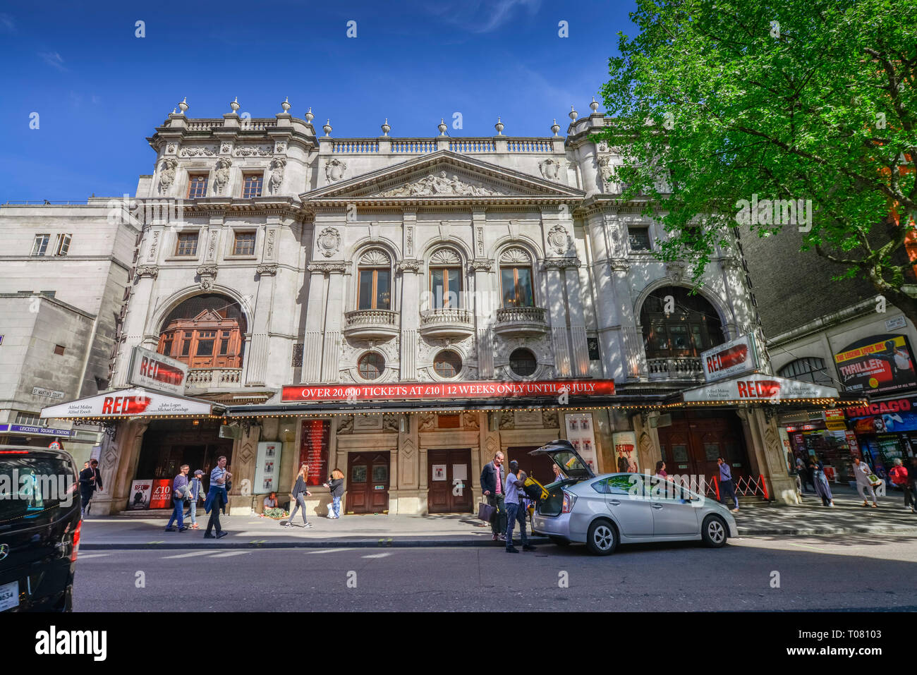 Wyndham's Theatre, Charing Cross Rd, Leicester Square, London, England, Grossbritannien Stock Photo