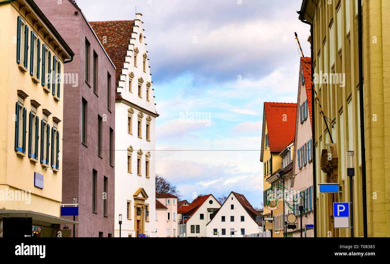 Cityscape of Rottenburg am Neckar, Tübingen Stock Photo