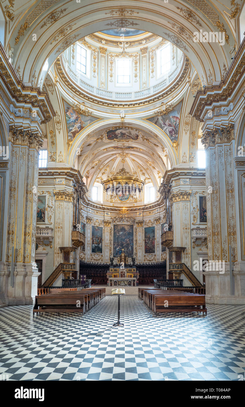 Italy Bergamo Paintings And Decorations In The Ceiling Of The