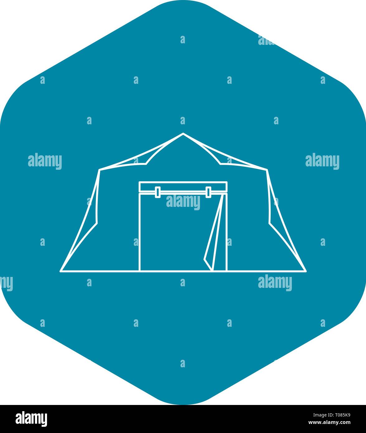 Tent icon, outline style Stock Vector Image & Art - Alamy