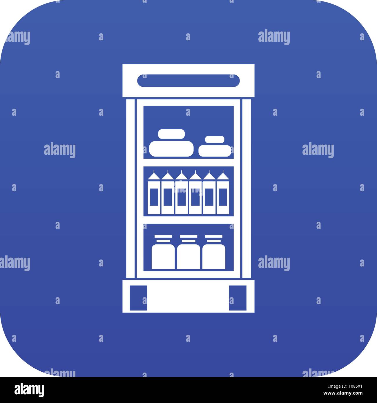 Products in the supermarket refrigerator icon digital blue Stock Vector Image & Art Alamy