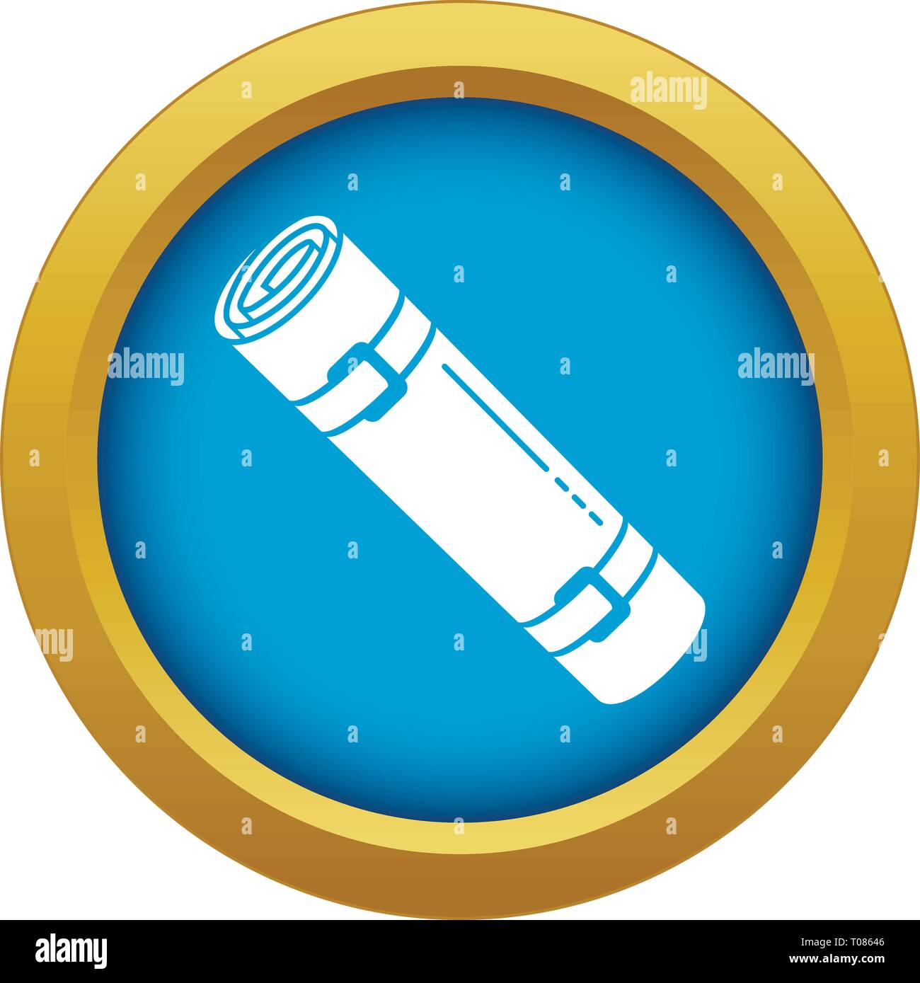 Sleep mattress icon blue vector isolated Stock Vector