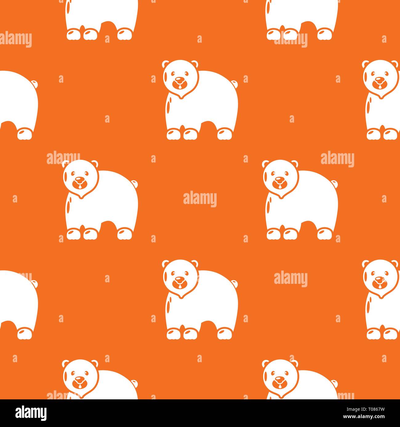 Canadian bear pattern vector orange Stock Vector