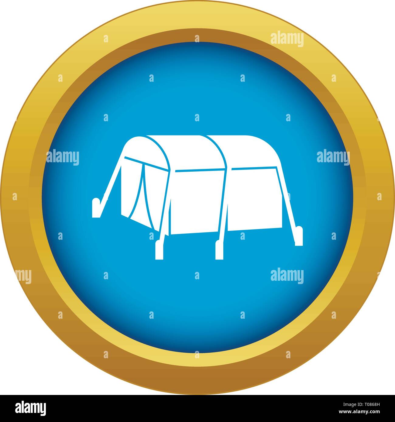 Hiking tent icon blue vector isolated Stock Vector Image & Art - Alamy