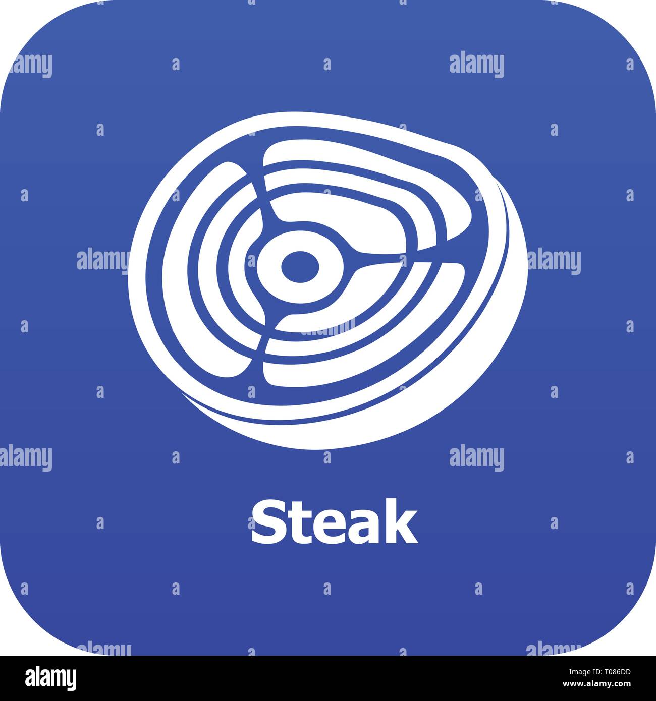 Steak icon blue vector Stock Vector Image & Art - Alamy