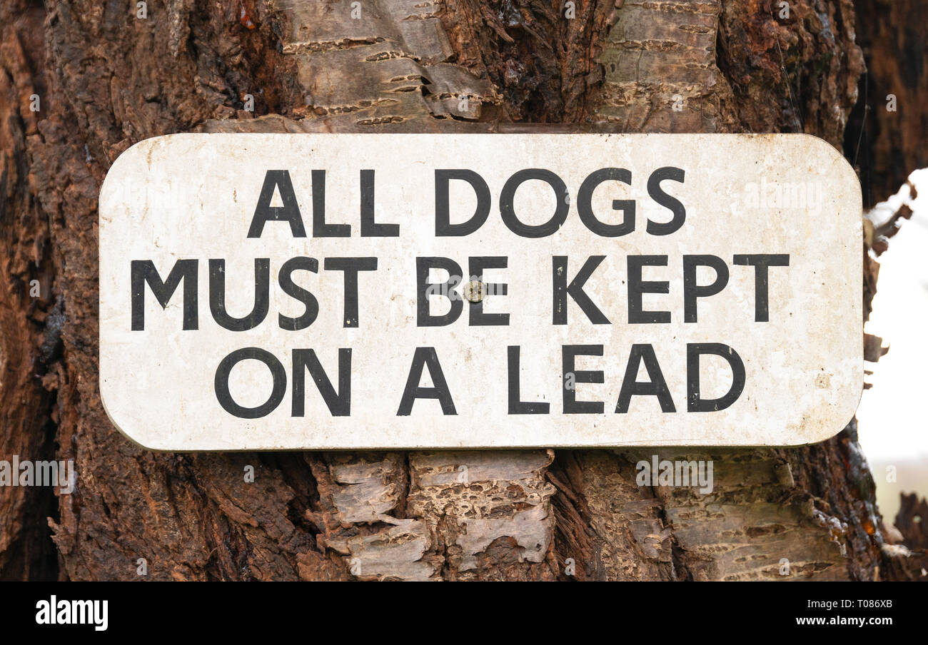Dogs kept on lead sign hires stock photography and images Alamy