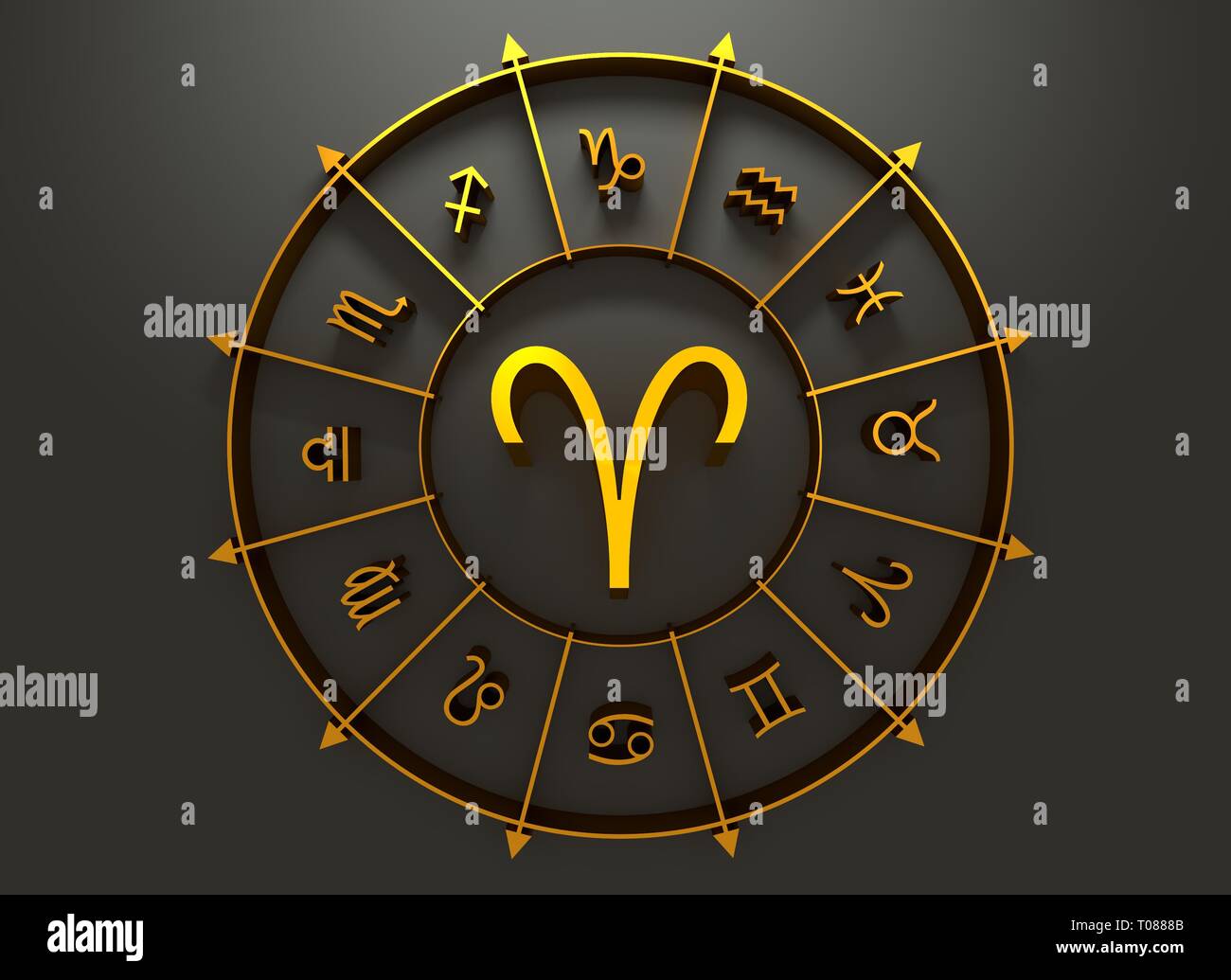 Astrology symbol aries Stock Photo - Alamy