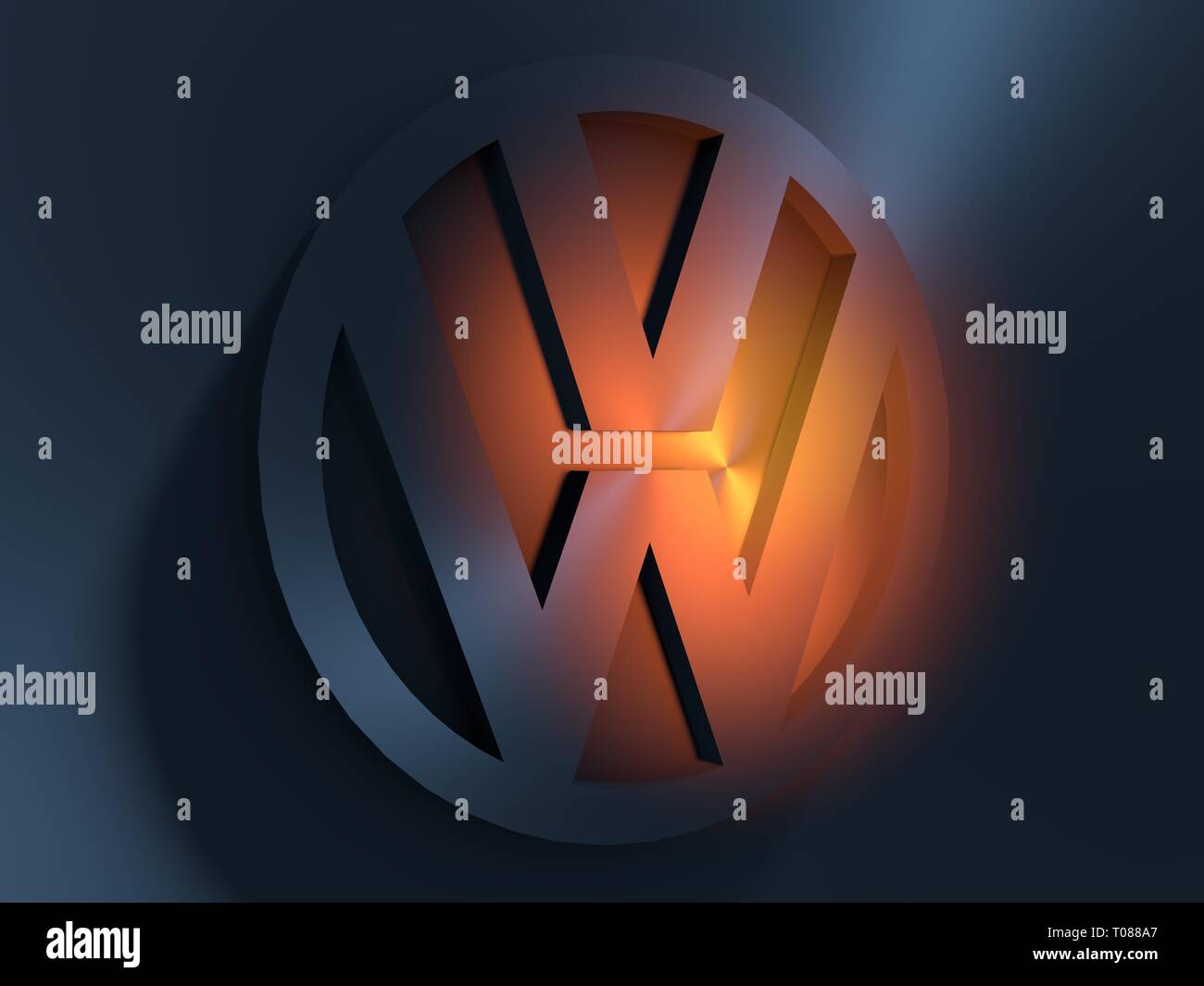 Volkswagen car emblem Stock Photo - Alamy