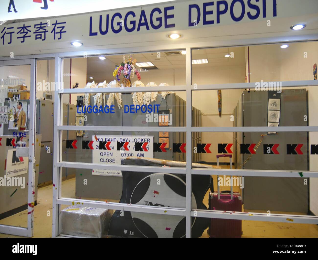 CHIANG MAI, THAILAND —MARCH 2018 Façade of the luggage deposit at the