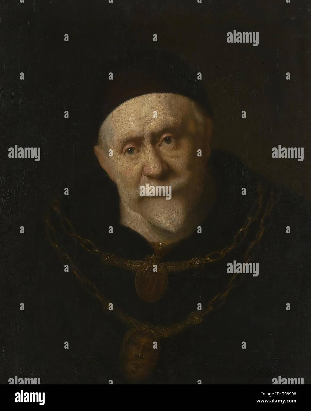 'Portrait of Vollrath von Plessen (copy)'. Holland. Dimensions: 57,5x46 cm. Museum: State Hermitage, St. Petersburg. Author: Jan Lievens (after). Stock Photo