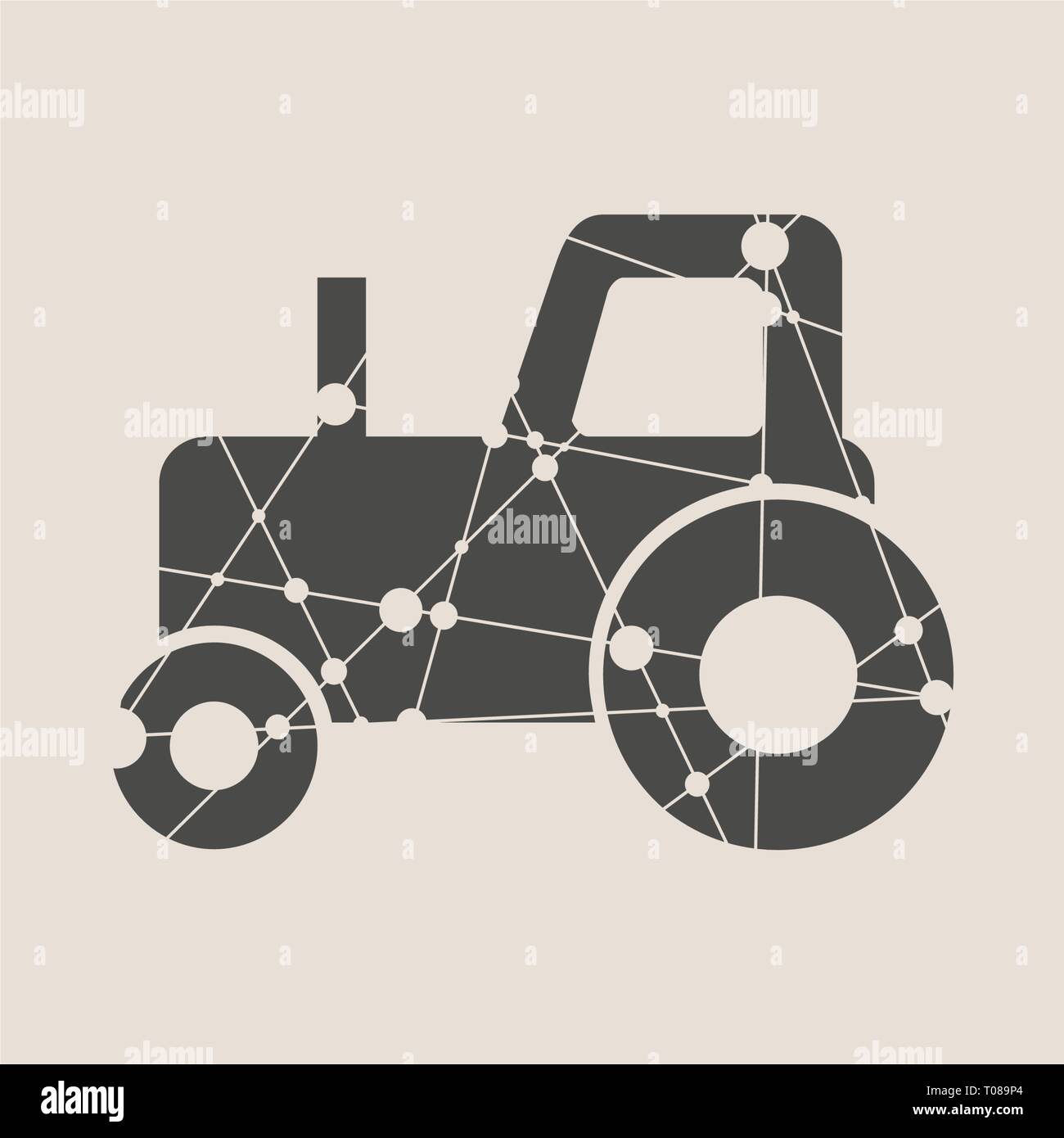 Rustic tractor Stock Vector Images - Alamy