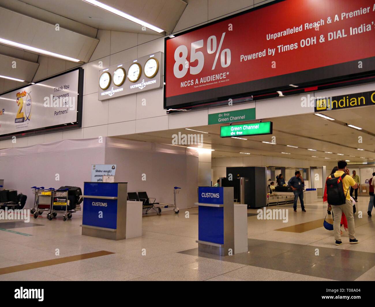 NEW DELHI, INDIA—MARCH 2018: Customs station at the at the Indira ...