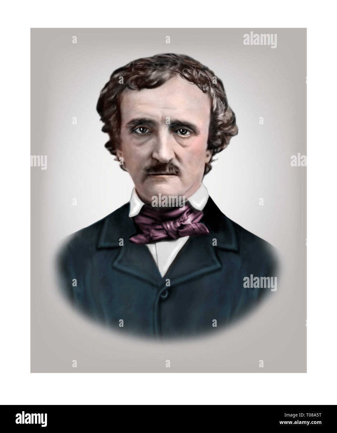 Edgar Allan Poe 1809-1849 American Poet Short Story Writer Stock Photo