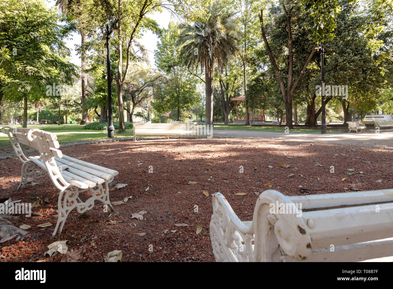 Tibet garden at O’Higgins public park in downtown Santiago, Chile Stock Photo