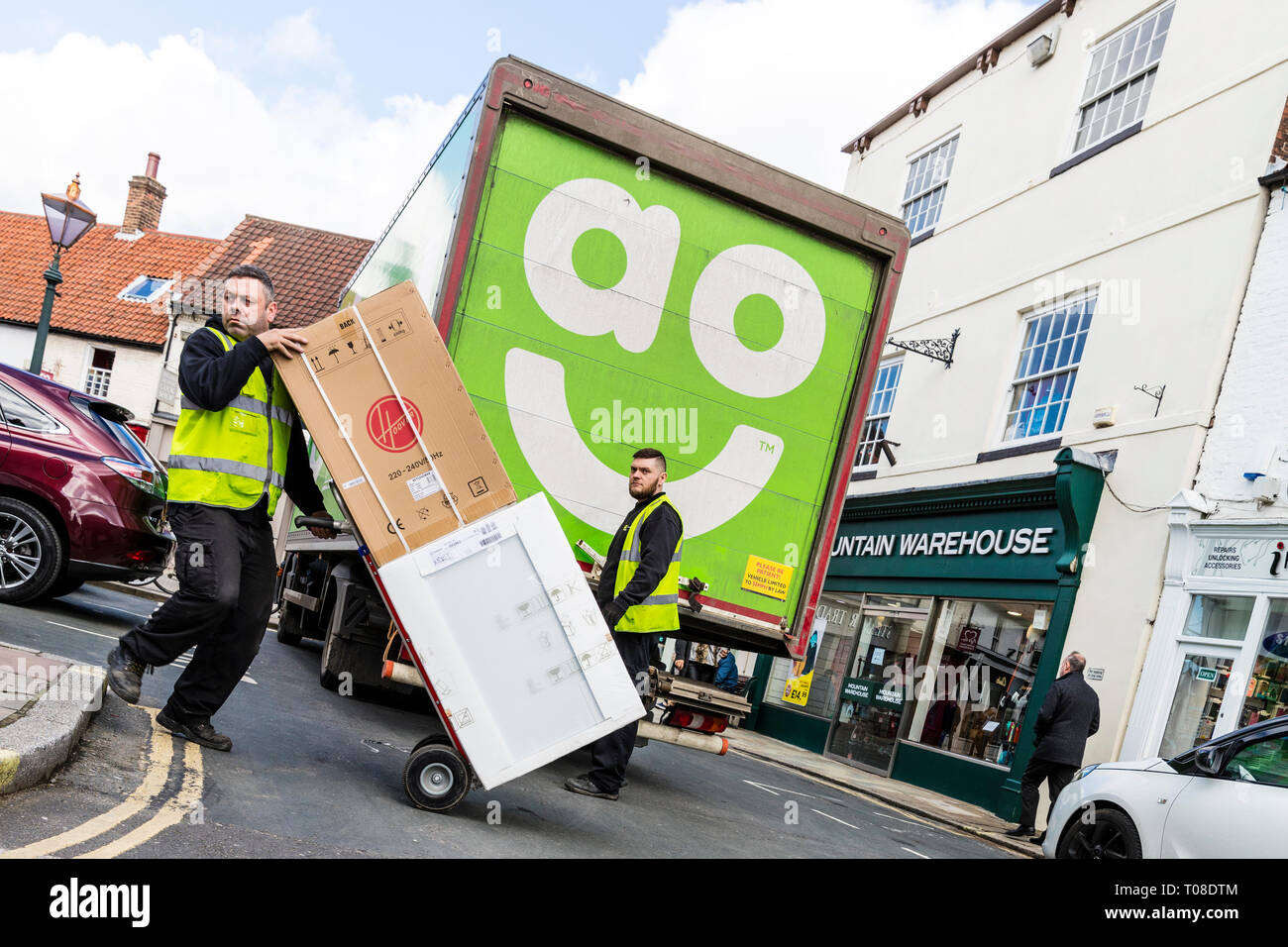 AO delivery, Delivering AO appliances, AO delivery truck, AO