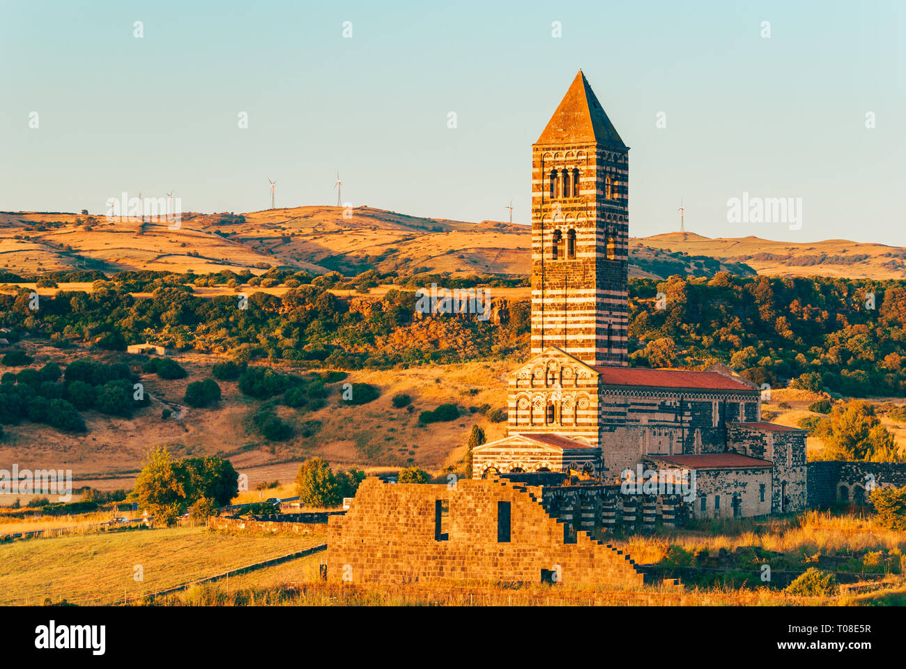 12th Century Church in Codrongianos on Sardinia Italy Stock Photo