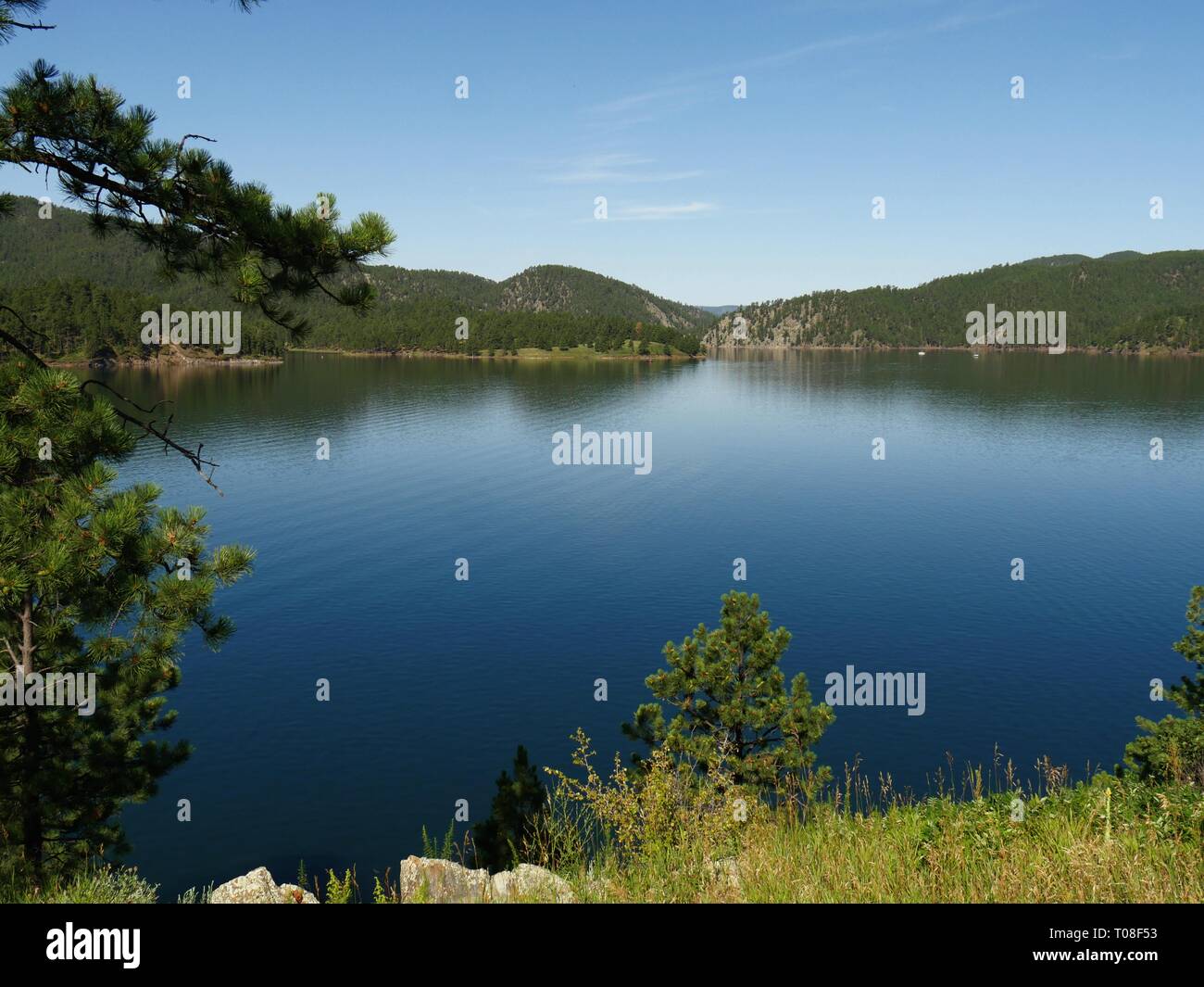 Scenic view of Pactola Lake, the largest reservoir in the Black Hills