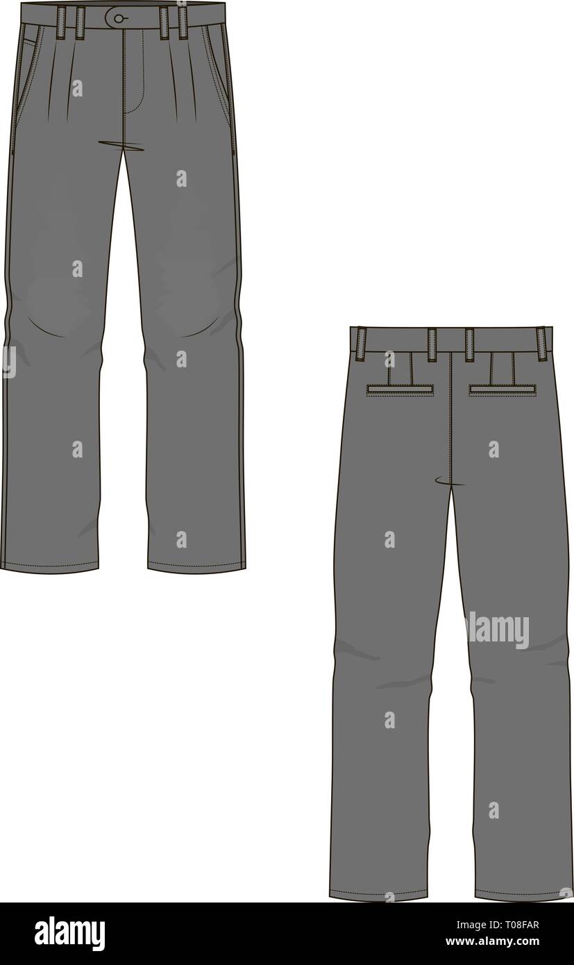 technical drawing sketch trousers vector illustration Stock Vector ...