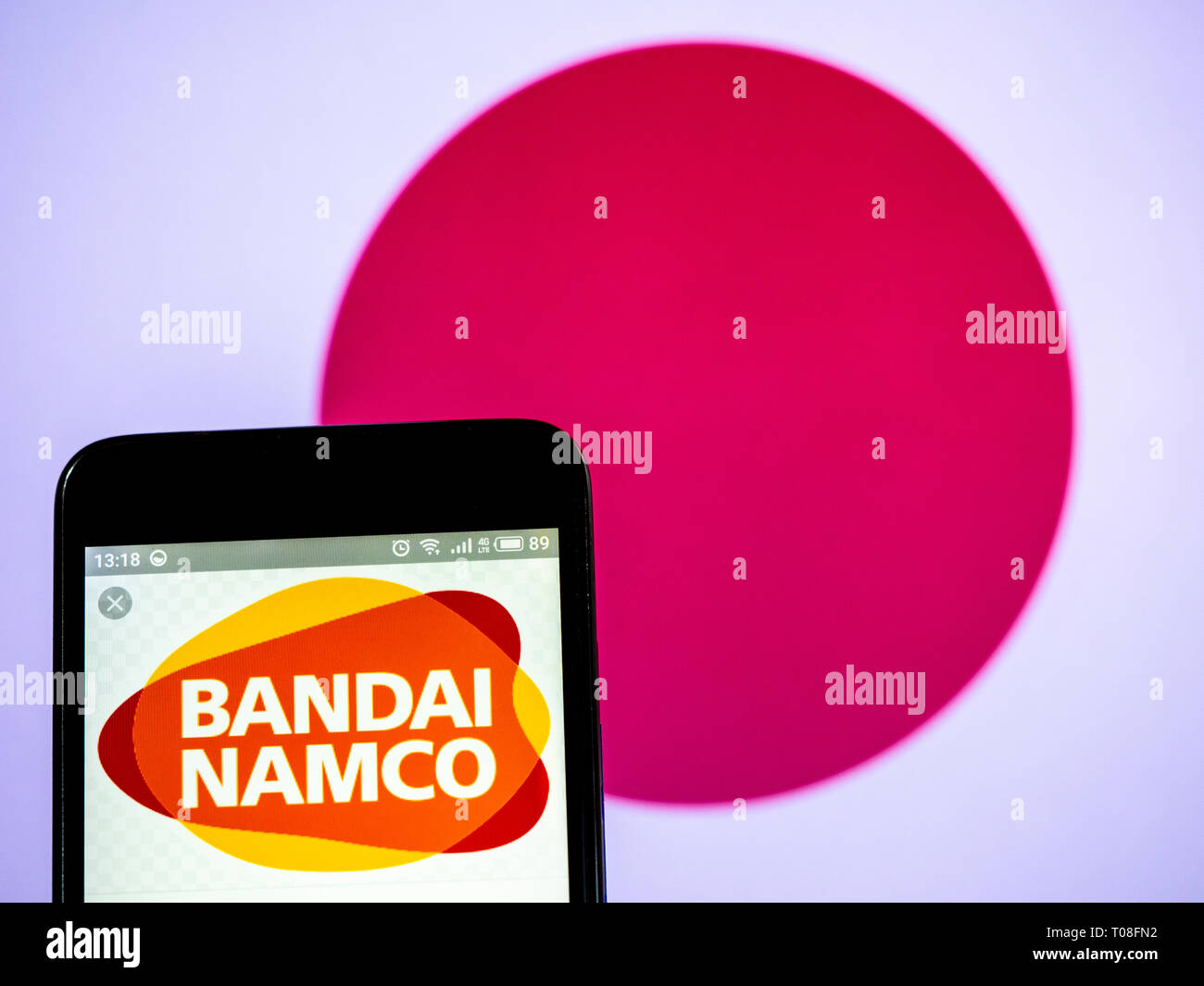 Bandai Namco Holdings Inc Company Logo Seen Displayed On Smart Phone Stock Photo Alamy