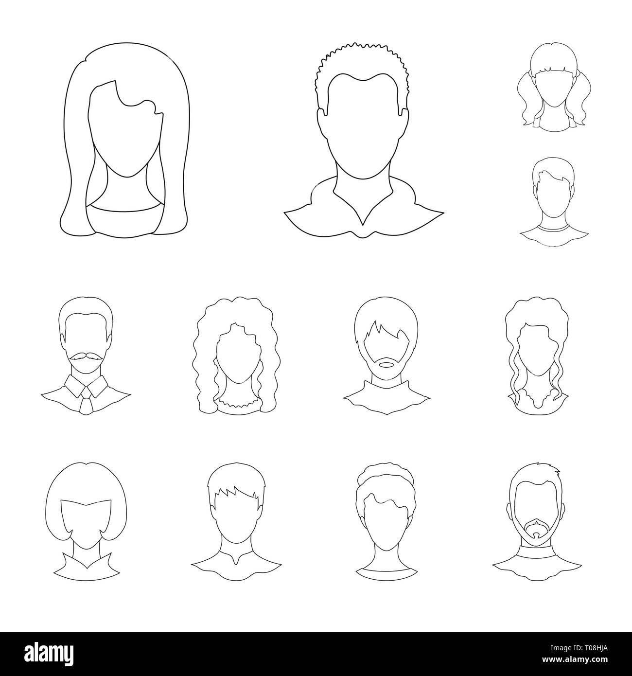 Vector design of professional and photo symbol. Set of professional and profile stock vector illustration. Stock Vector