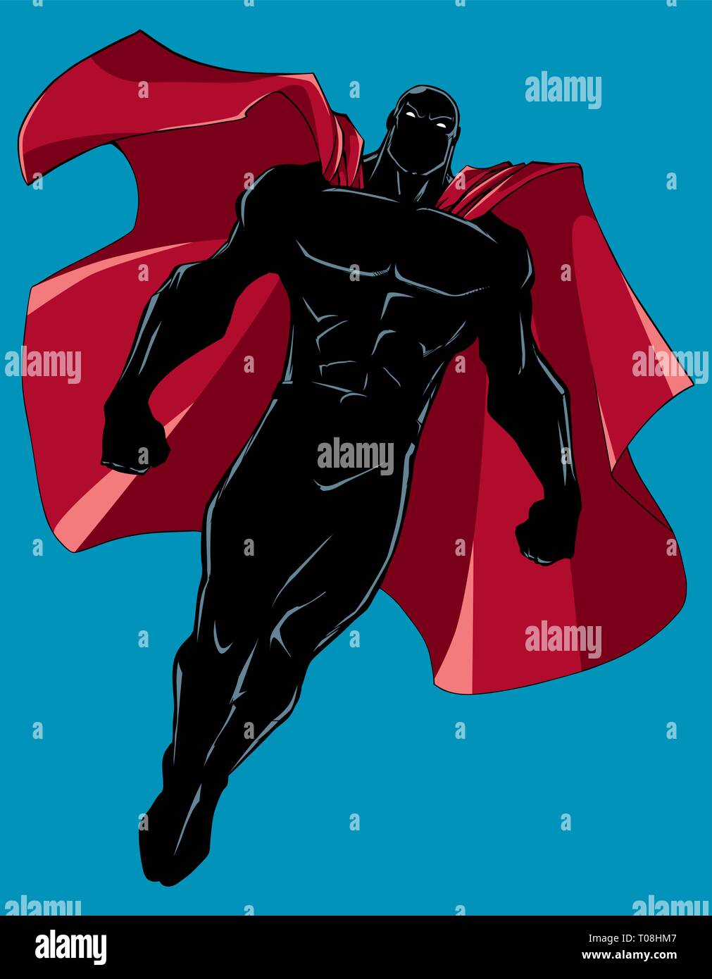 Superhero Flying Silhouette 6 Stock Vector Image & Art - Alamy