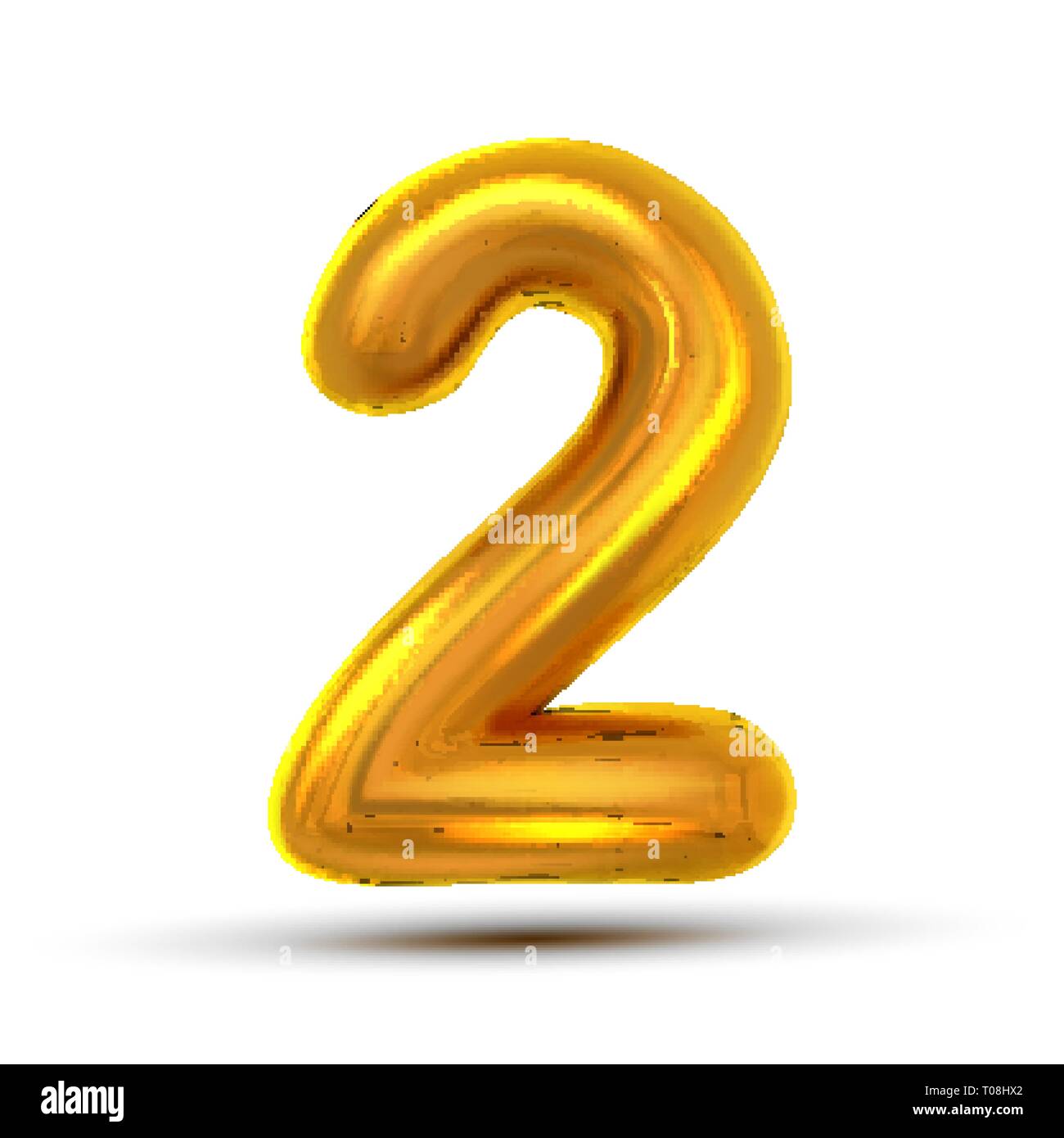 Numeric Numbers Vector Art PNG, Gold 3d Number One Numeric Symbol