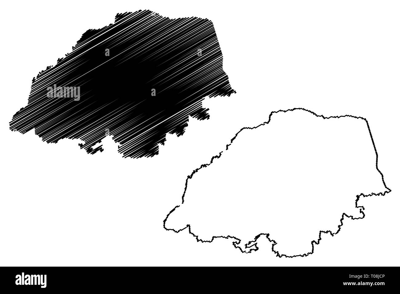 Limpopo Province (Provinces of South Africa, Republic of South Africa, Administrative divisions, RSA) map vector illustration, scribble sketch Norther Stock Vector