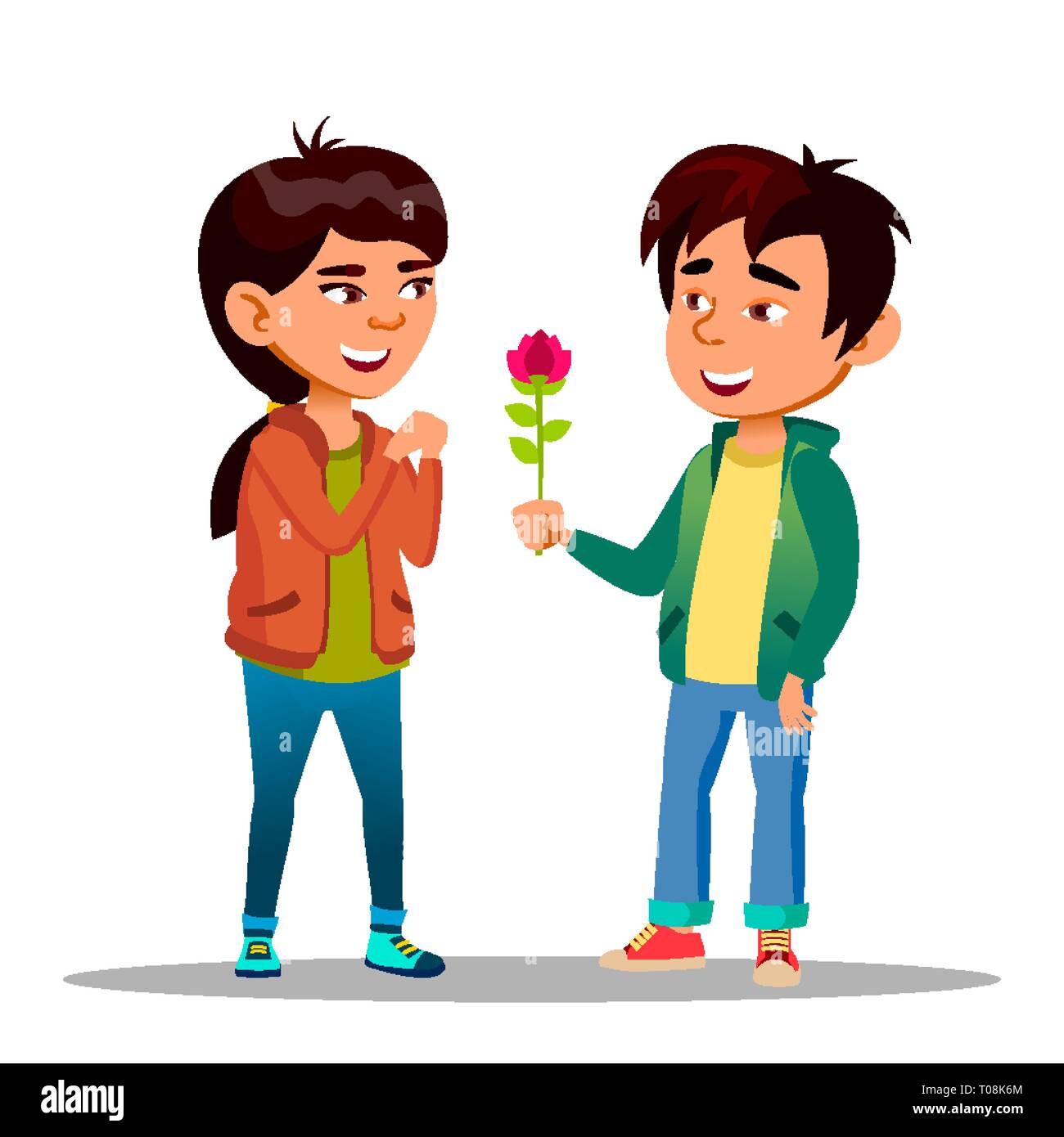 Couple Boy And Girl Vector Illustration Eps10 Stock Vector Image Art Alamy