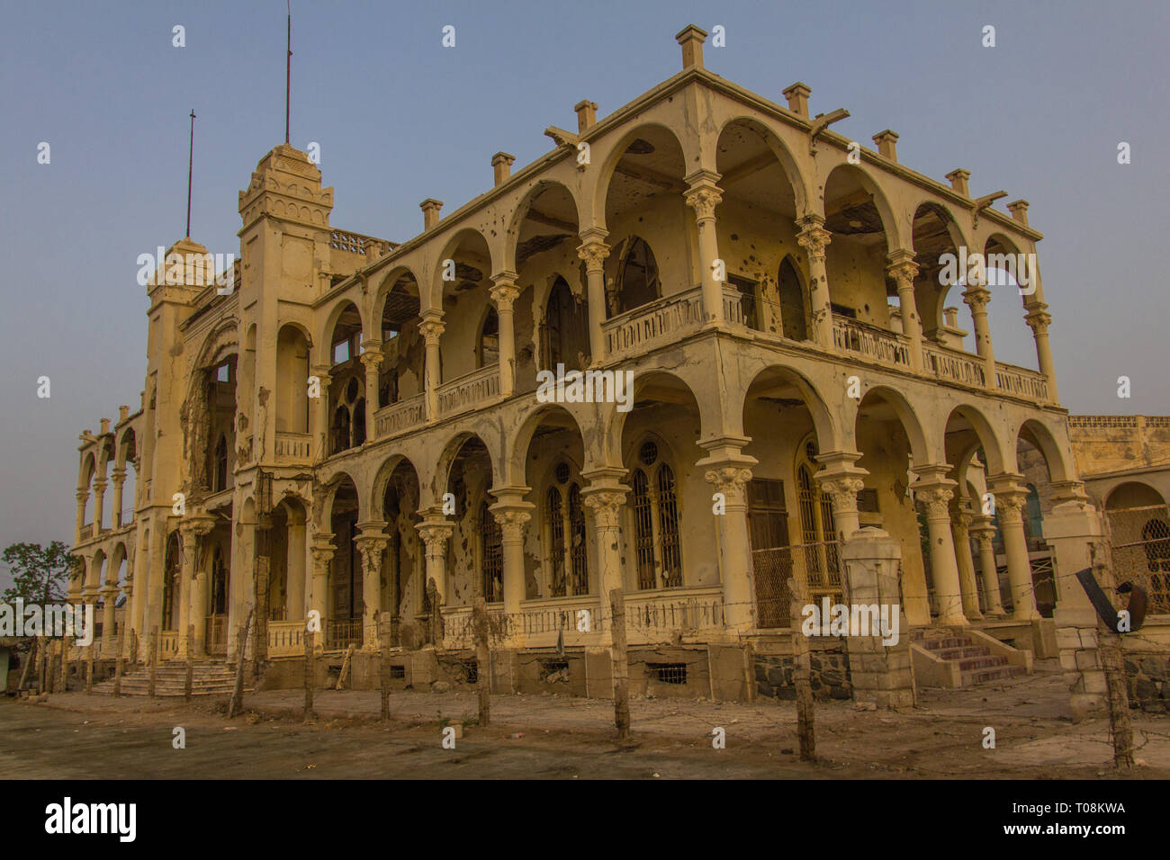 Imperial Palace, Massawa, Eritrea Stock Photo