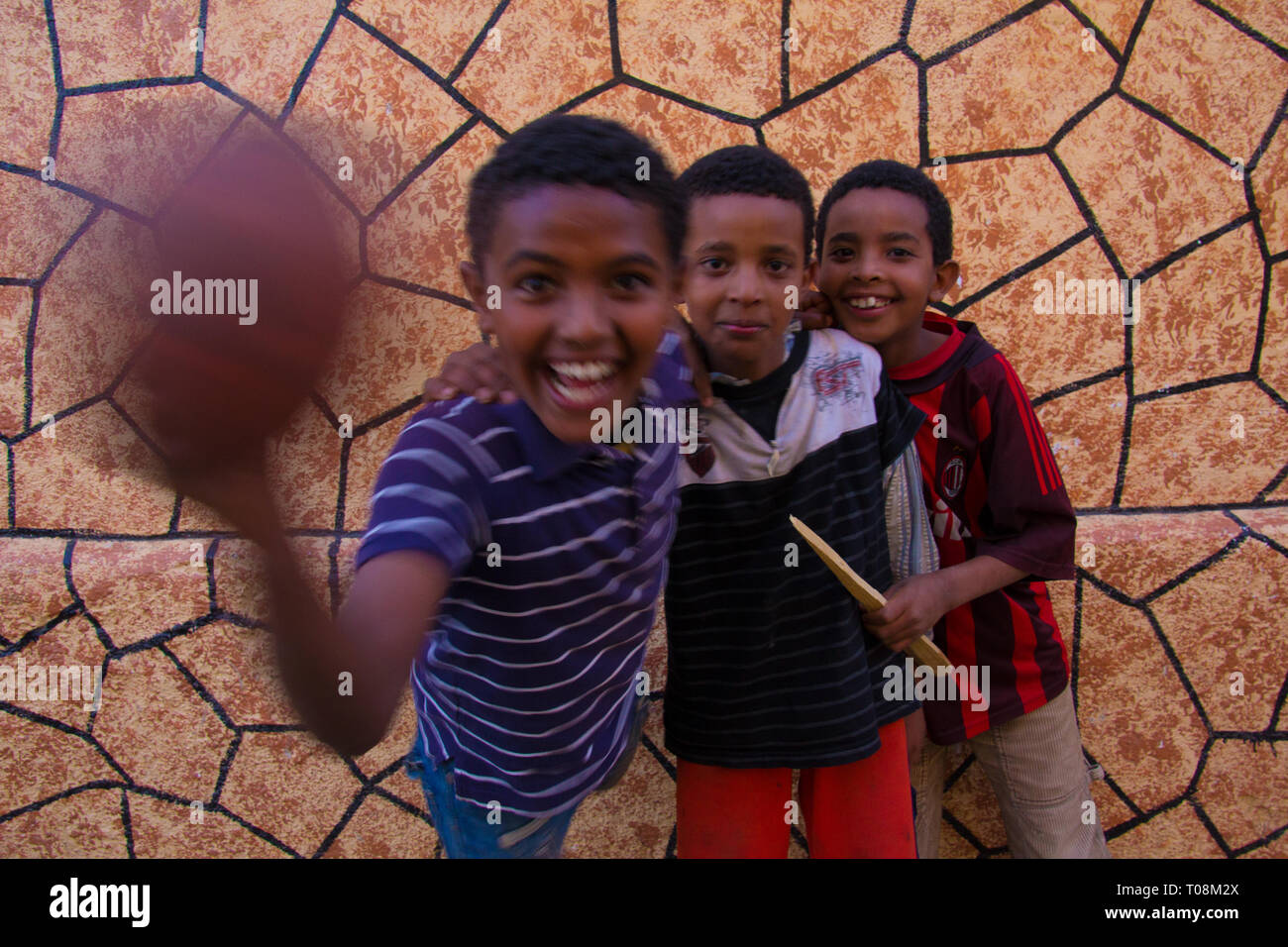 Kids in the streets of Asmara, Eritrea Stock Photo