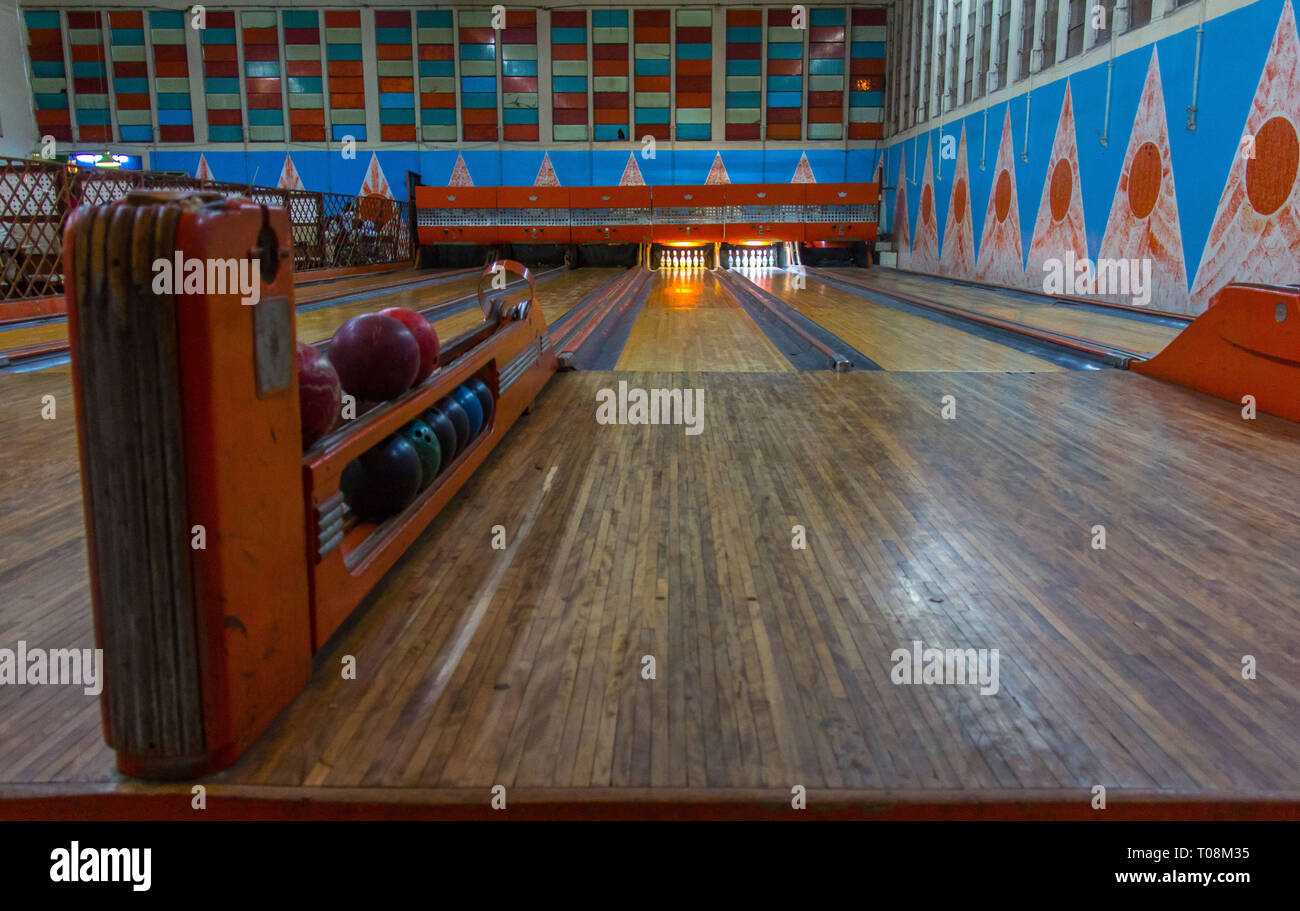 Asmara Bowling Alley, Eritrea Stock Photo