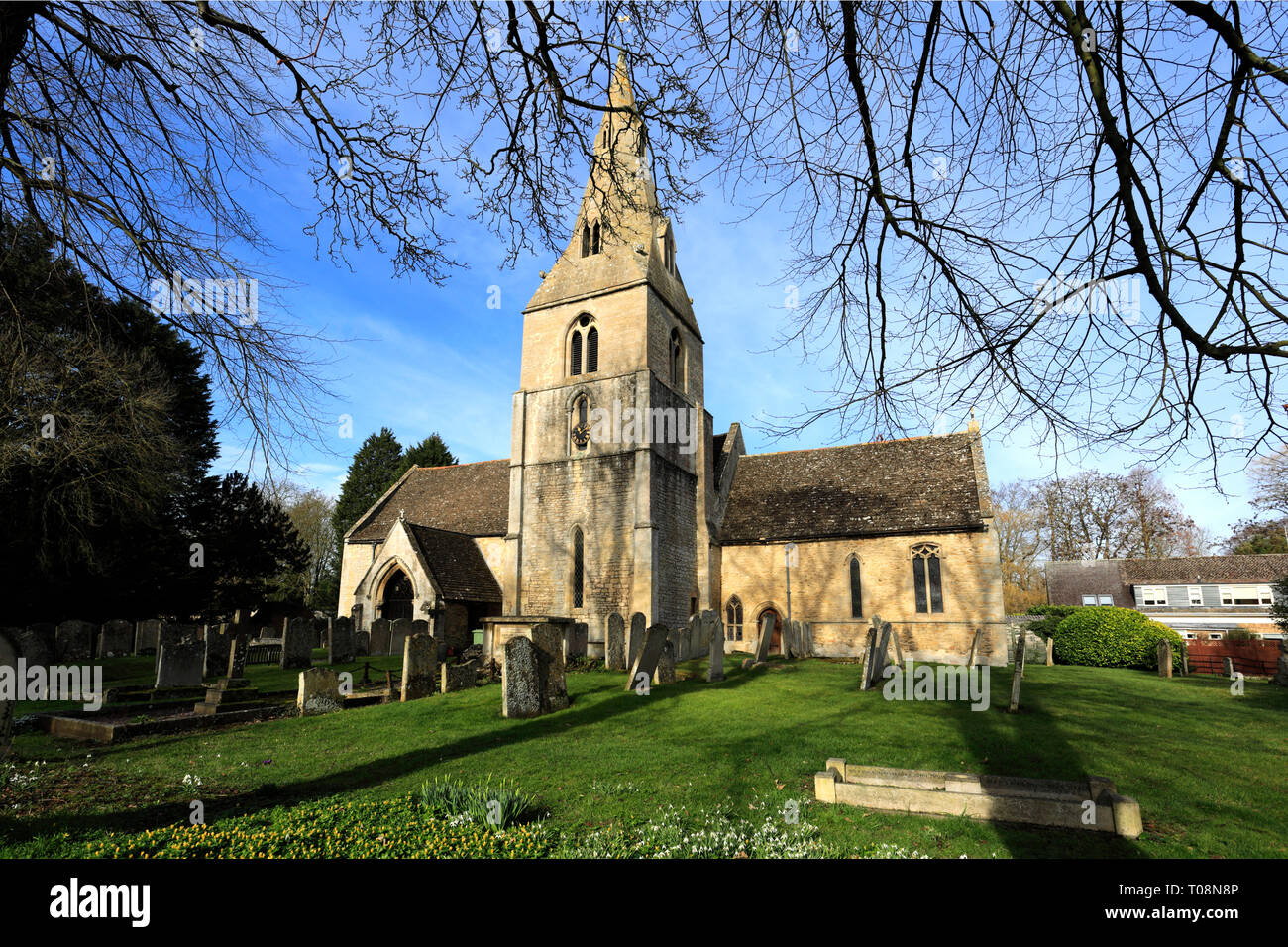 St Thomas A Becket church, Greatford village, Lincolnshire, England, UK Stock Photo
