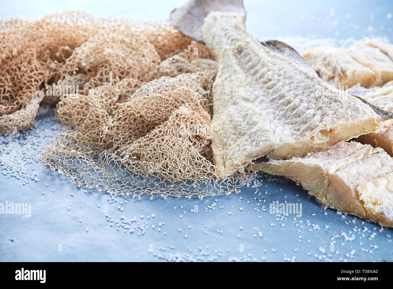 Cod fish salted cod fish portuguese recipes Stock Photo Alamy