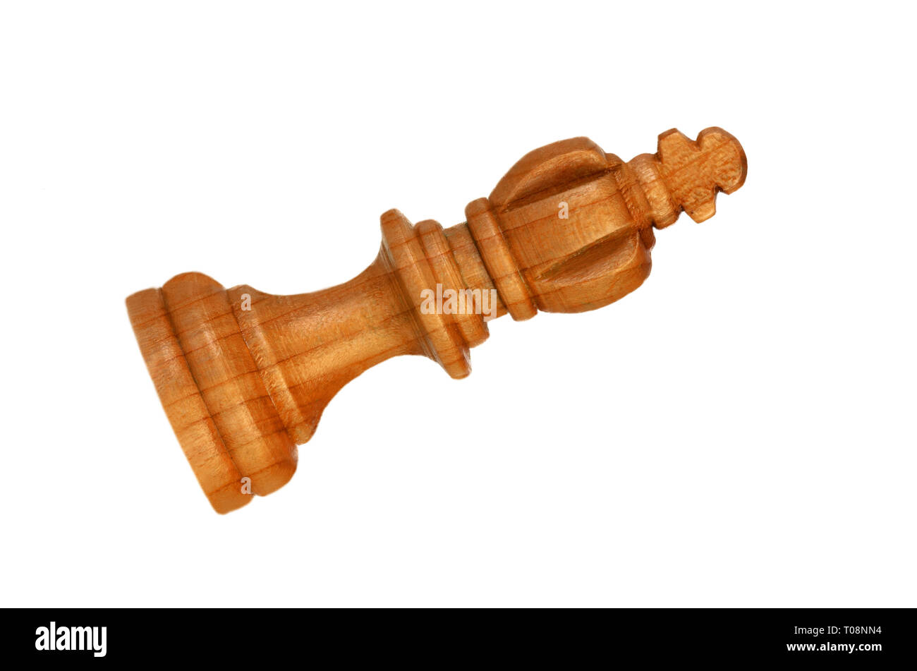 Chess piece king falling isolated on a white background Stock Photo - Alamy