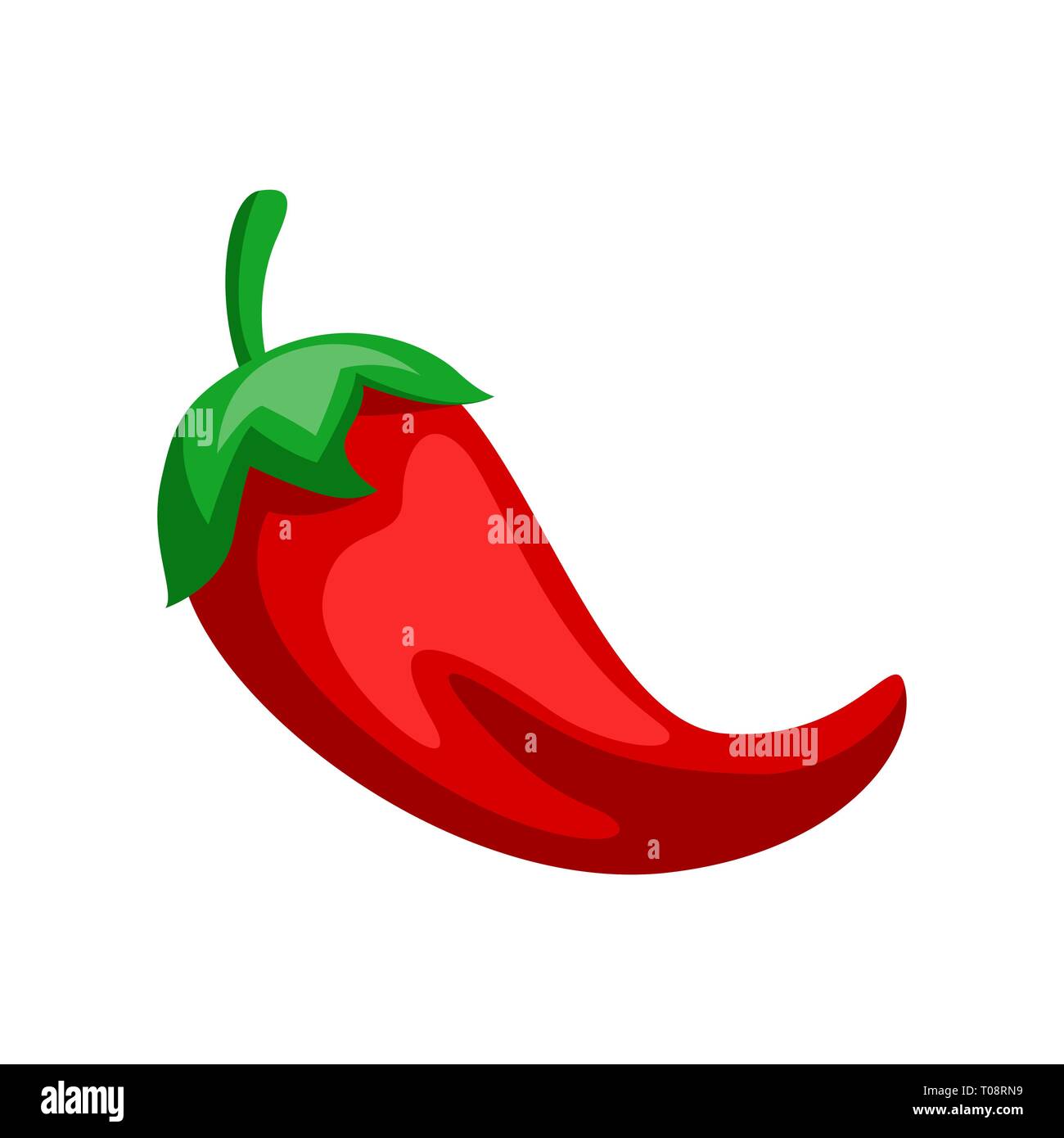 Illustration of red chili pepper. Stock Vector