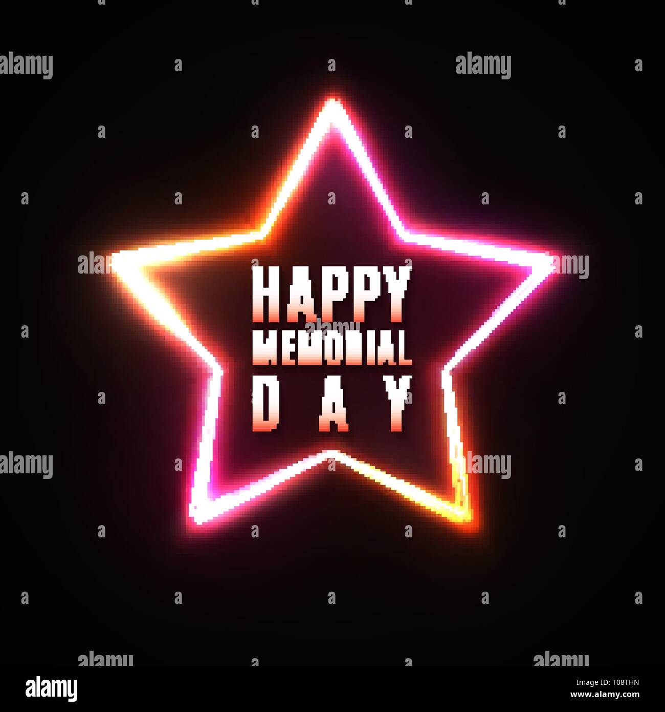 Happy Memorial Day greeting card. Star background Stock Vector Image ...
