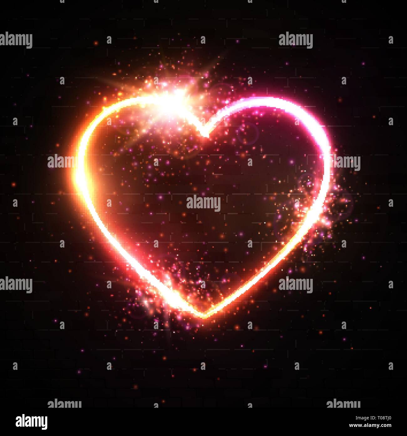 Dark retro black background red glowing line art Stock Vector Images ...