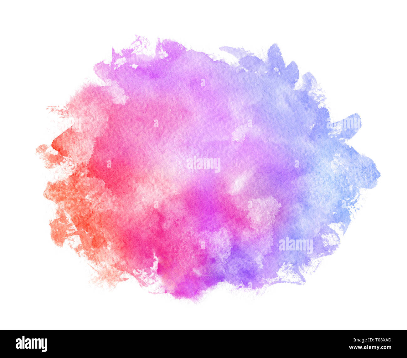 Abstract pink blue red yellow green violet orange purple watercolor on  white background.The color splashing in the paper.It is a hand drawn Stock  Photo - Alamy