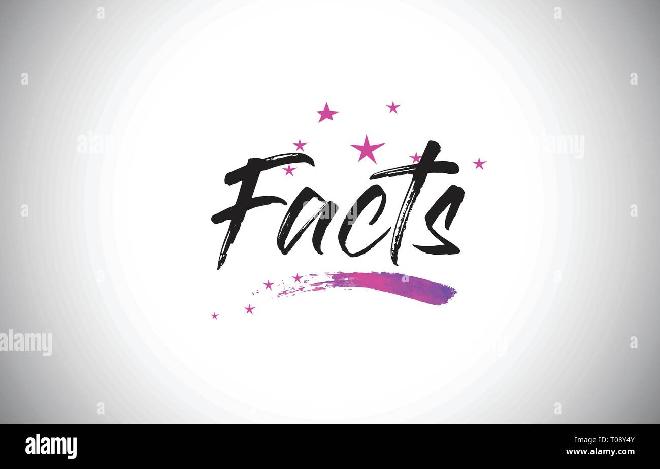 Download Facts Handwritten Word Font With Vibrant Violet Purple Stars And Confetti Illustration Stock Vector Image Art Alamy SVG Cut Files