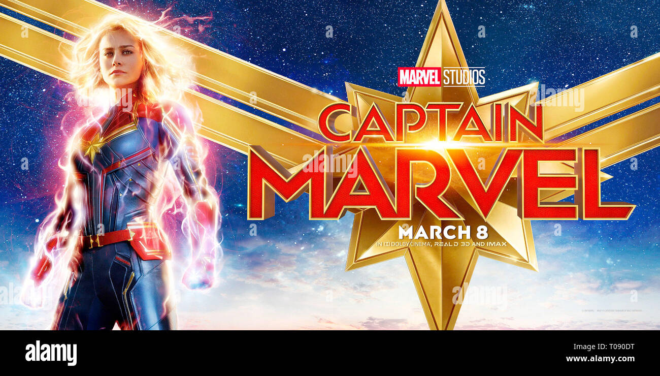 CAPTAIN MARVEL, advance poster, Brie Larson as Carol Danvers / Captain ...