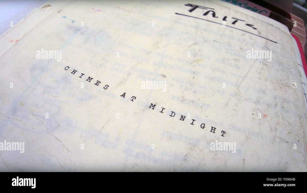 THE EYES OF ORSON WELLES, script for CHIMES AT MIDNIGHT (1965), 2018