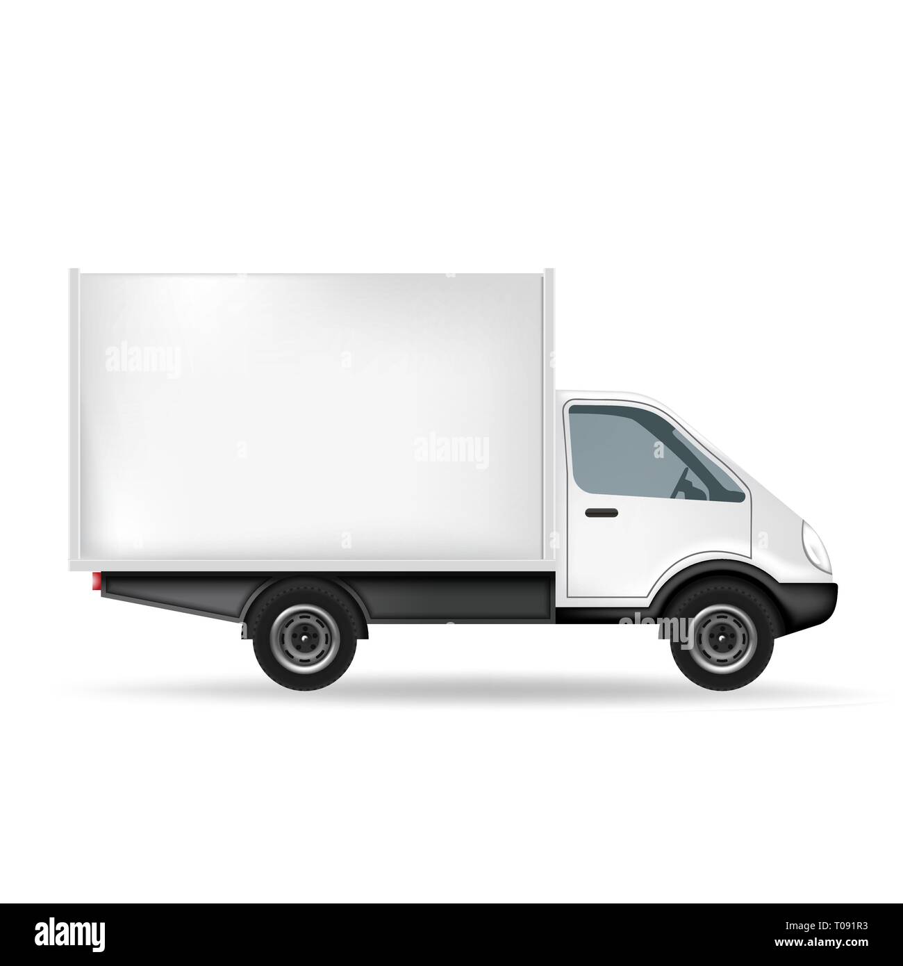 White truck with blank area Stock Vector Image & Art - Alamy