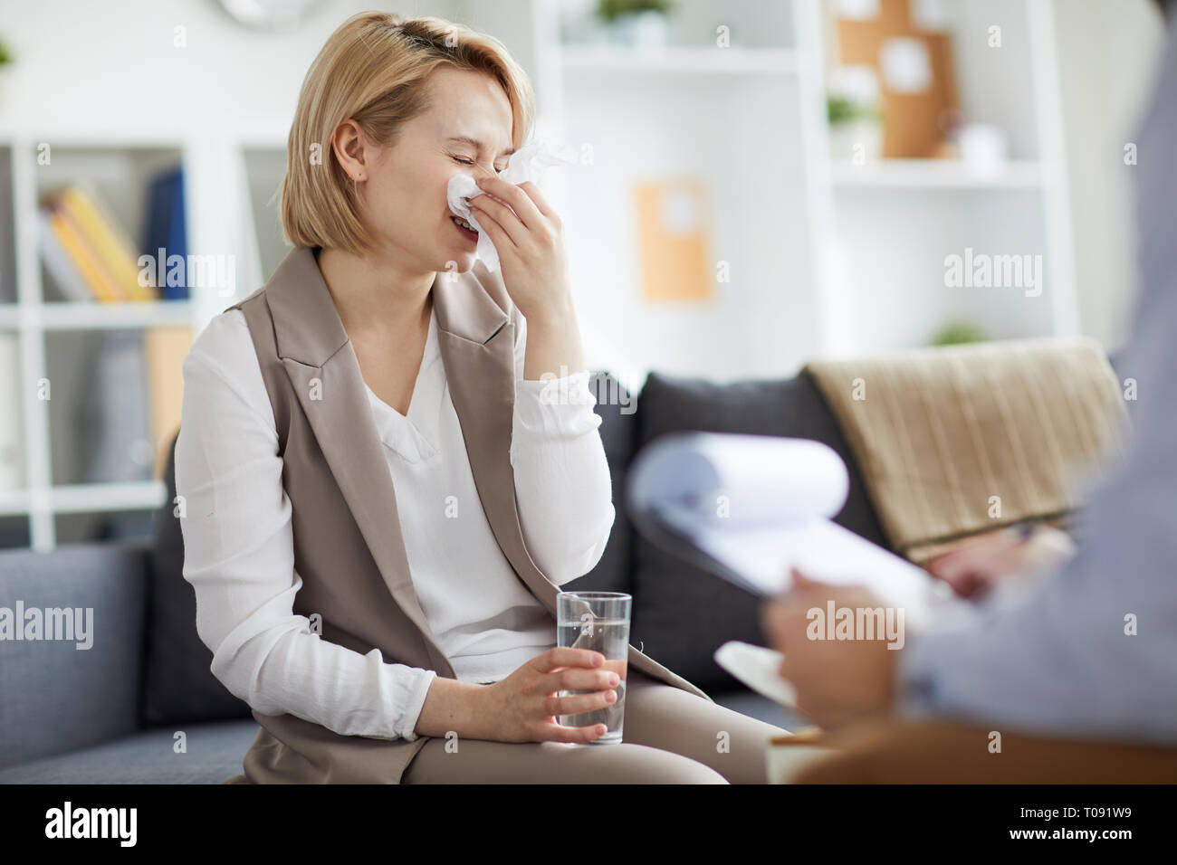 Patient of counselor Stock Photo