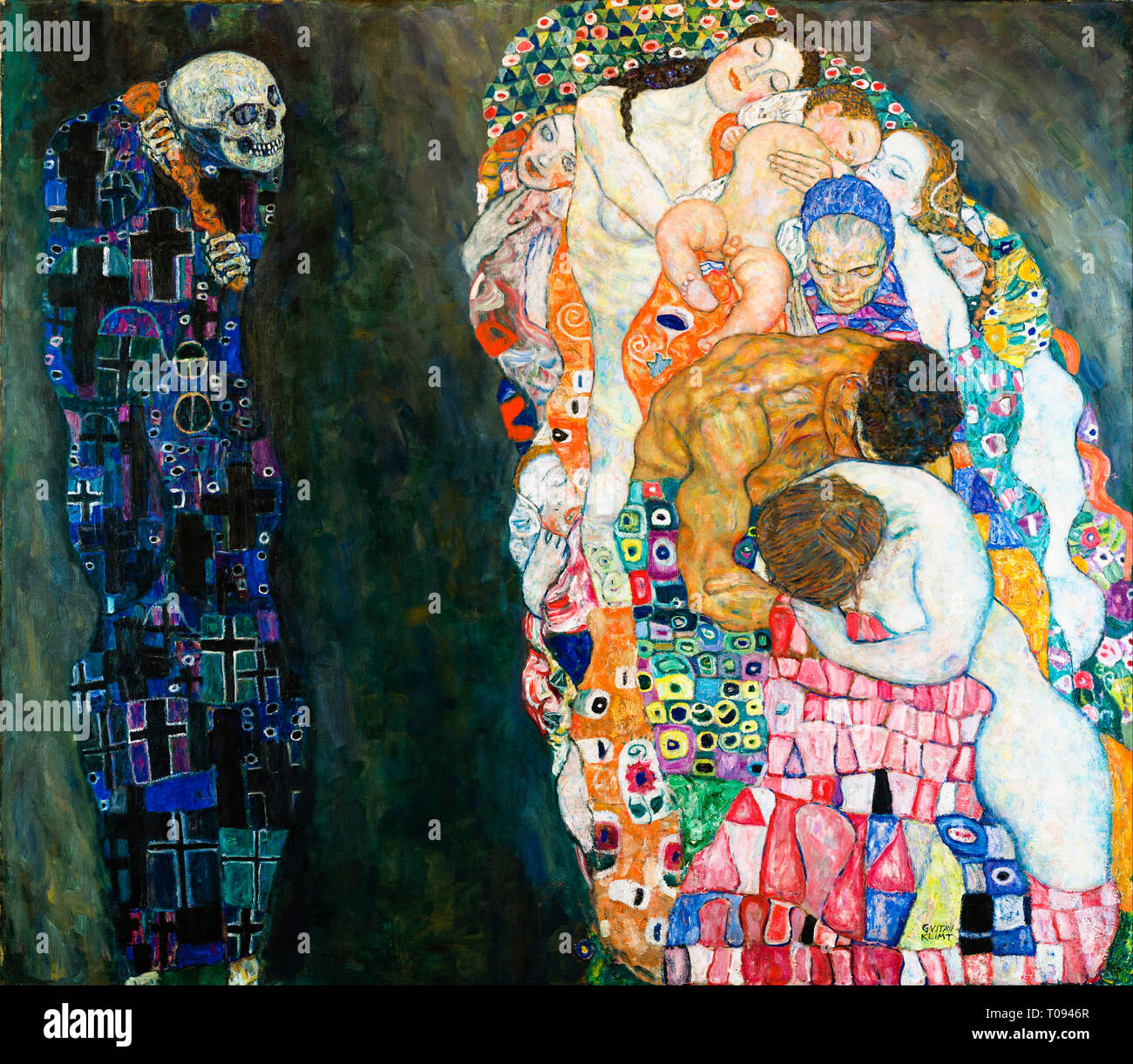 Gustav Klimt, Death and Life, painting, c. 1910 Stock Photo