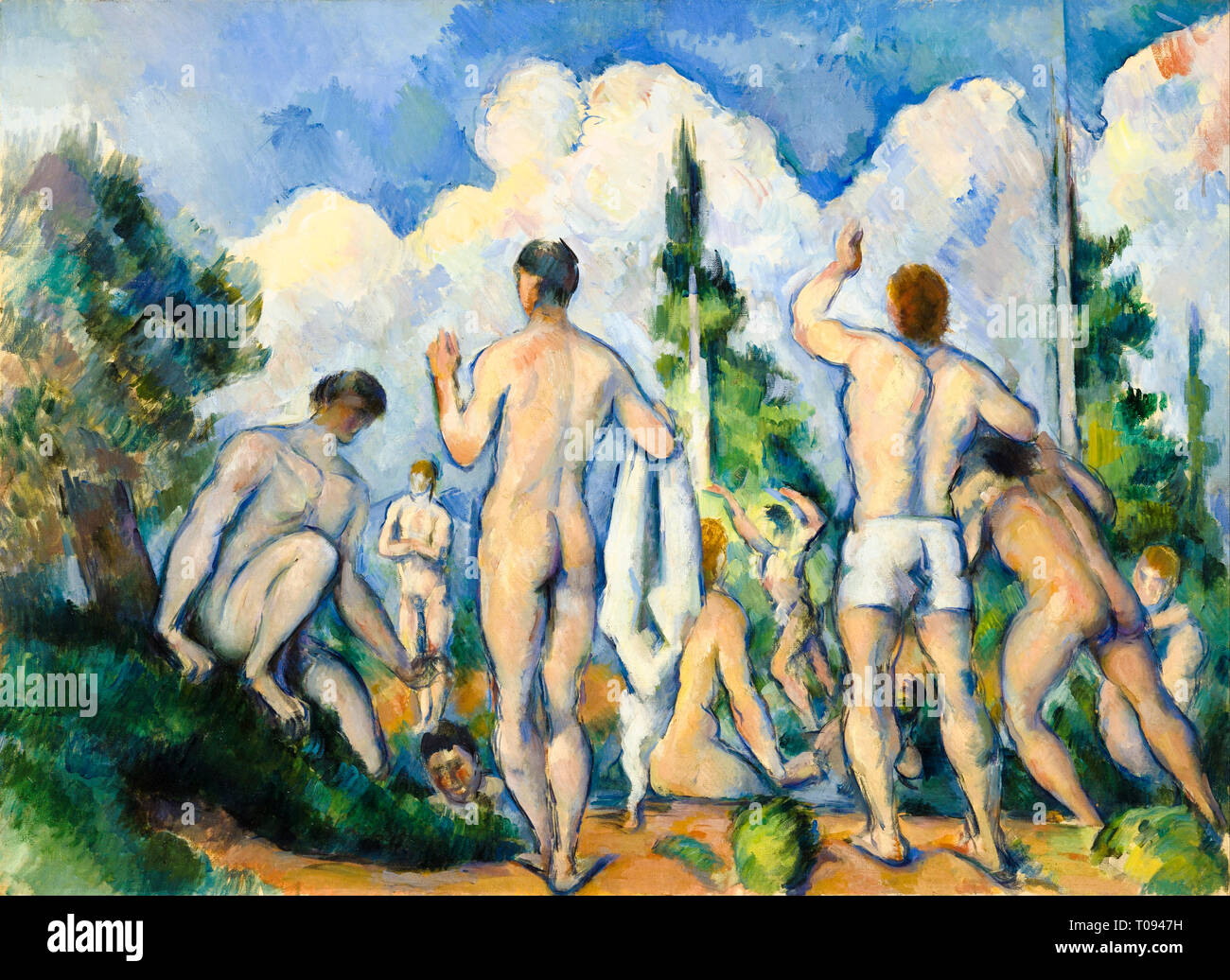 Paul Cézanne, The Bathers, Post-Impressionist painting, circa 1890 Stock Photo