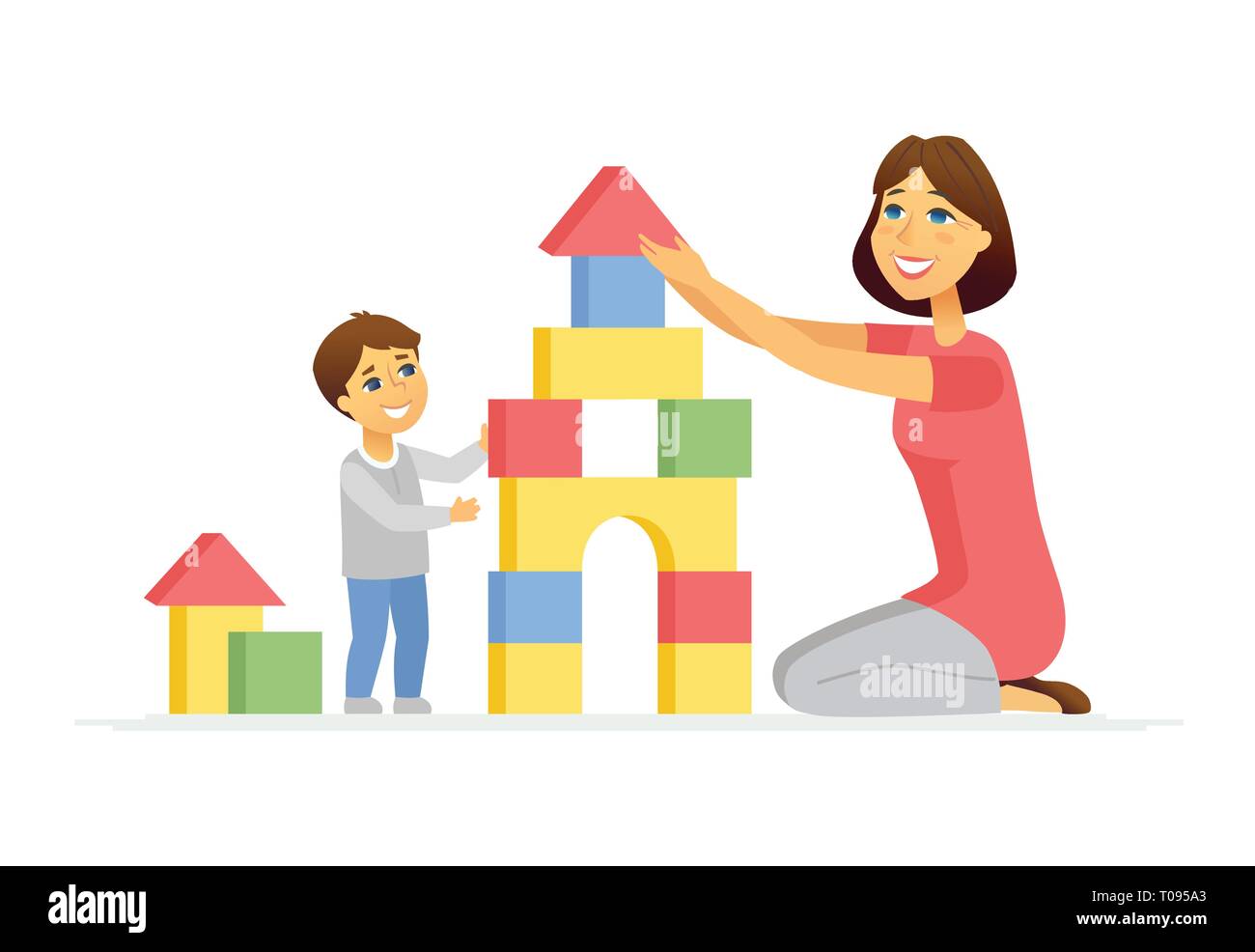 Mother and son playing - cartoon people characters illustration Stock Vector Image & Art - Alamy Mother and son playing - cartoon people characters illustration Stock Vector Image & Art - Alamy