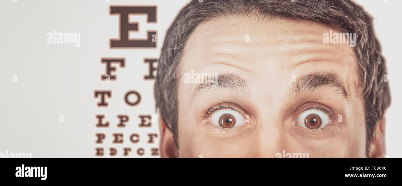 eye doctor exam concept Stock Photo