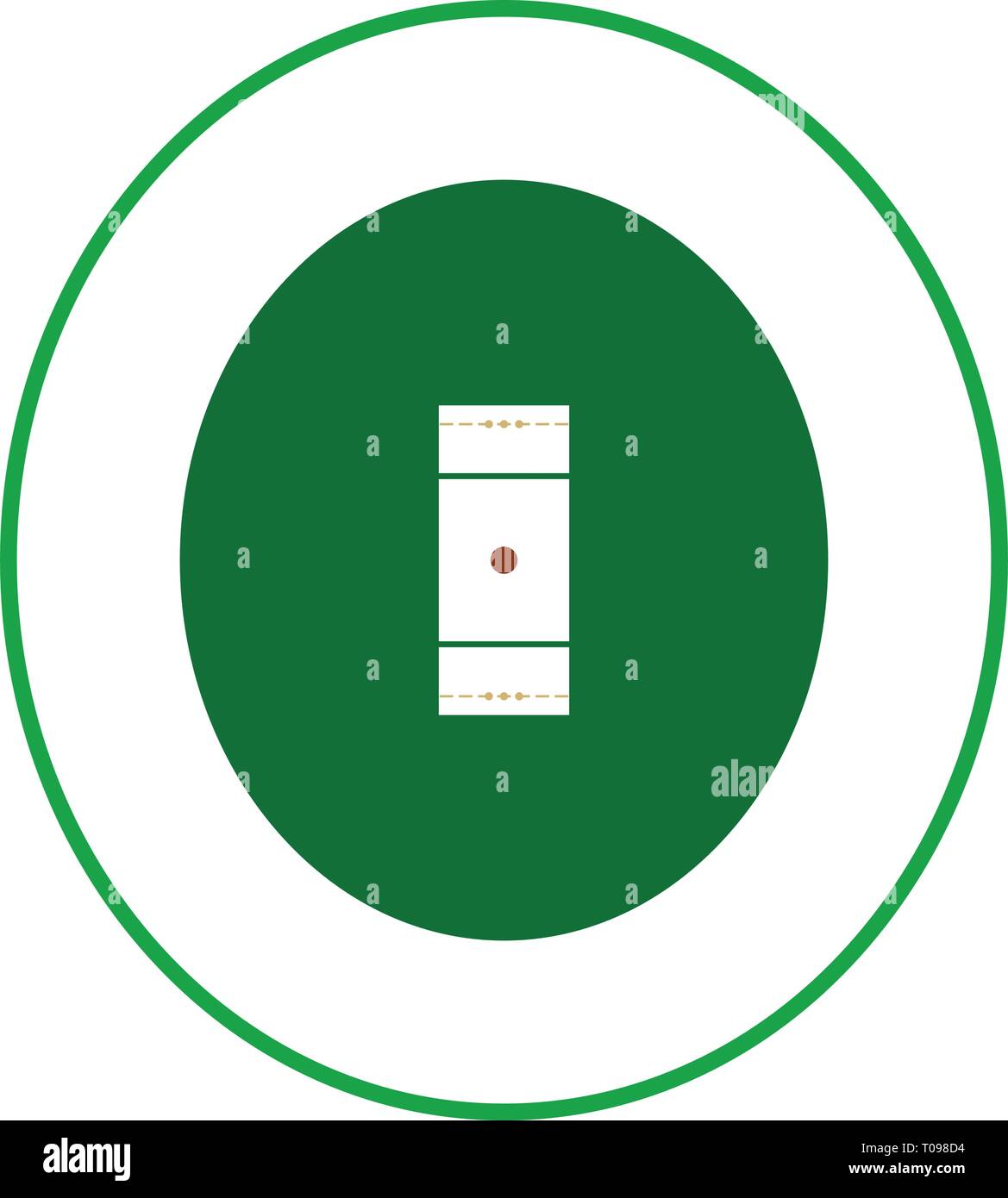 Cricket field icon. Flat color stencil design. Vector illustration Stock Vector Image & Art Alamy